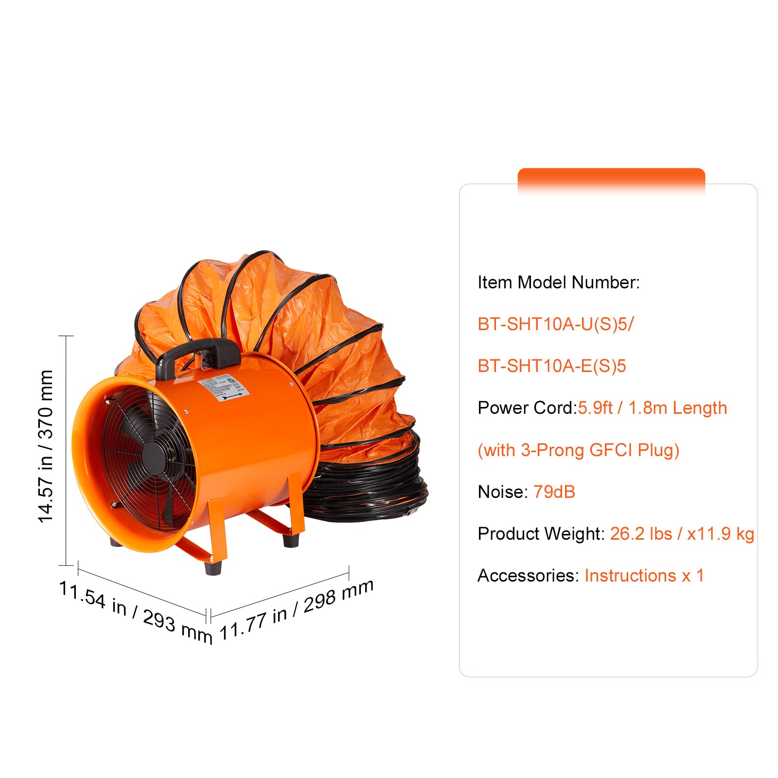 Portable Industrial Ventilation Fan For Dust Extraction Shop Use_voghion.com